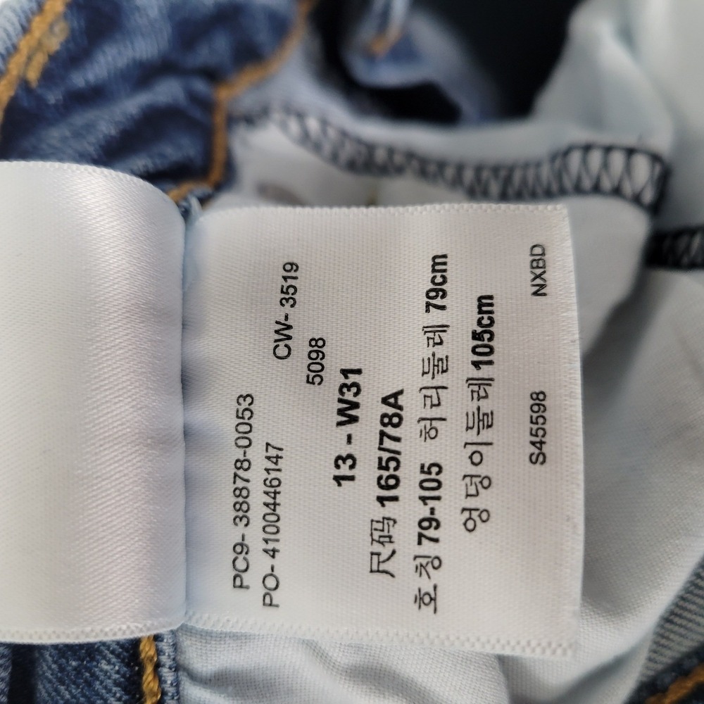 DENIZEN from Levi's Mom Jean Distressed Medium Wash Blue Denim Size 31 x 25 - Picture 11 of 11